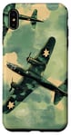 Coque pour iPhone XS Max Bombardier B-17G Green Pop Art Tropical B-17 Flying Fortress de la Seconde Guerre mondiale