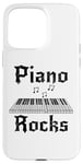 Coque pour iPhone 15 Pro Max Piano Rocks, pianiste musicien rock Goth