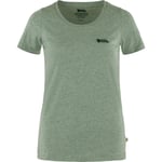 Fjällräven Womens Fjällräven Logo T-shirt (Grön (PATINA GREEN-MELANGE/614-999) XX-small)