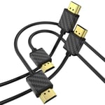 4K Câbles HDMI 1M (Lot de 5), HDMI 2.0 cable Haute Vitesse Ultra HD, Supporte Retour Audio 3D HDR Compatible avec Blu Ray PS5 PC TV