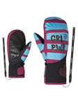 Ziener Liwani Moufles de Ski pour Fille - Imperméable - Primaloft - Tendance - Bleu - Raspberry - 5,5