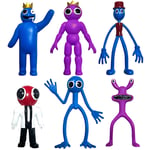 6-pack Rainbow Friends Action Figur Leksaker Kid Doll Presentatör- Perfet