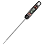 ANSTA Thermomètre à viande 140 mm, sonde super longue, affichage instantané 5 secondes, avec bouton °C/° F, utilisable pour cuisine, barbecue, steak