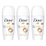 Dove Womens Antiperspirant Advanced Care Deodorant with Coconut Scent 48H - 50ml, 3 Pack - NA - One Size