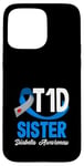 Coque pour iPhone 15 Pro Max Sensibilisation au diabète de type 1 T1D Sister