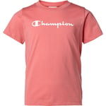 Champion Script Logo T-skjorte Barn - Rosa - str. 138 - 142