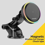 15W RGB Magnetic Qi Wireless Car Charger | Phone Air Vent Holder iPhone Samsung