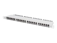 Digitus Professional - Patch-Panel - Rackmontering - Cat 6A - Stp - Rj-45 X 24 - Ral 7035, Ljusgrå - 0.5U - 19"