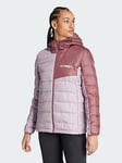 adidas Terrex Multi Light Down Hooded Jacket, Purple, Size Xl, Women