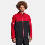 Veste de pluie Under Armour Drive pour homme Rouge / Noir / Metallique Argent XL