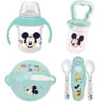 Pack repas 1er age THERMOBABY MICKEY - 1 grignoteuse + 1 bol + 1 tasse à poignée +2 cuillères