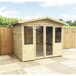 7 x 19 Pressure Treated Apex Summerhouse with Short Windows