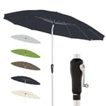 Doppler Parasol rond look oriental I Diamètre 250cm I Parasol de jardin pliable I Parasol à manivelle avec protection UV 50+ I Parasol à manivelle en aluminium