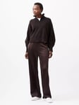 French Connection Vhari 1/2 Zip Wool Blend Jumper, Chocolate