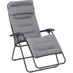 Lafuma Mobilier - Fauteuil Relax Jardin - Chaise Longue Matelassé Zéro Gravité - Xl - Rsx Clip Xl - Aircomfort® - Gris Etain