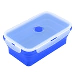 1200ml Bento Box Collapsible Lunch Box Microwave Food Container Dark Blue