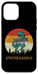 Coque pour iPhone 12 mini Synthésaurus Dinosaure Tenant Synthétiseur T-Rex Dino Synthé