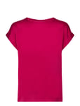 Viellette S/S Satin Top - Noos Tops T-shirts & Tops Short-sleeved Pink Vila