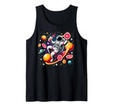 Space Men Women Kids Astronaut on Funny Grapefruit juice Tank Top