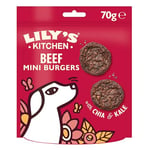 Lily’s Kitchen Made with Natural Ingredients Adult Dog Treats Packet The Best Ever Beef Mini Burgers Grain-Free Recipes 8 x 70g