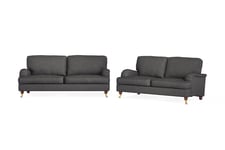 Howard Lyx Sofagruppe Sofa 2+3-seter - Mørkegrå sofagruppe Grå Bloomington