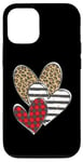 iPhone 12/12 Pro Happy Valentines Day Love Cute Heart Cheetah Plaid Pattern Case