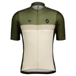 SCOTT RC Team kortermet sykkeltrøye hay green/cotton white herre - Størrelse Medium