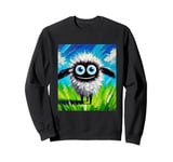 Whimsy in the Field, Funny, Fanciful, Quirky Sweatshirt