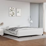 Maison Chic - Cadre de lit Blanc 200x200 cm Similicuir - The Living Store - Blanc