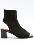 River Island Knitted Block Heel Boots - Black, Black, Size 4, Women