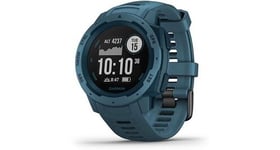 Garmin Instinct - Bleu lakeside - montre de sport avec bande - silicone - bleu lakeside - monochrome - Bluetooth, ANT+ - 52 g