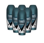 Rexona Men Invisible Dry Roll-on Deodorant Anti-Stain 45ml 3, 6 Pack