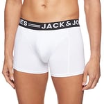 JACK & JONES Mens Sense Trunks Core Noos 1-2-3 2014 Boxer Shorts, White, S UK