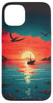 iPhone 13 Sundown At Ocean Illustration Case