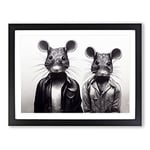 Two Street Rats H1022 Framed Print for Living Room Bedroom Home Office Décor, Wall Art Picture Ready to Hang, Black A3 Frame (46 x 34 cm)