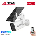 ANRAN Battery CCTV Camera Outdoor Wireless Security System WiFi Home 2K Free APP