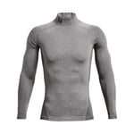 Under Armour Men's UA CG Armour Comp Mock, Men's Base Layer with a Polo Neck, Thermal Long Sleeve Top for Winter Running and Skiing with Anti-Odour Technology