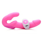 XR Strap U Urge Vibrating Pink Silicone Strapless Strap On Remote Control Dildo