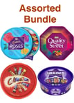 4 Chocolate Tubs ASSORTED PACK Celebrations,Heros, Quality Street, Roses