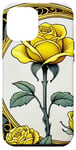 Coque pour iPhone 15 Plus Rose jaune Illustration Roses jardinage art rosiers jardiniers