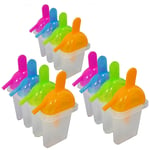 12 x Ice Lolly Maker Mould Popsicle Yogurt Frozen Ice Cream Dessert Sticks Jelly