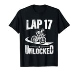 17th Birthday Party Lap 17 Unlocked 17 Year Old Cyclist Bike T-Shirt