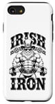 Coque pour iPhone SE (2020) / 7 / 8 Irlandais Iron Funny St Patrick Day Leprechaun Gym Fitness