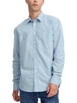 Casual Friday Alvin Long Sleeve Dobby Striped Shirt, Placid Blue