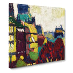 St. Germain Des Pres by Henry Lyman Sayen Classic Painting Canvas Wall Art Print Ready to Hang, Framed Picture for Living Room Bedroom Home Office Décor, 14x14 Inch (35x35 cm)