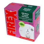 Kidde Firex KF30 Hard Wired Mains Heat Alarm with 9V Alkaline Battery Back-Up