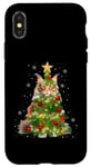 Coque pour iPhone X/XS Cat Maine Coon Sapin de Noël pour les amoureux des chats