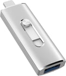 Clé Usb C 256 Go Cle Usb 3.1 256 Go 2 En 1 Clef Memory Stick Otg Flash Drive 256 Giga 3.1 U Disque Porte Clé Haute Vitesse Imperméable Type-C À Double Connectique Pour Samsung S8/S9 Huawei[Q1627]