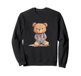 Awesome Teddy Bear in Soft and Cozy Pajamas Sweatshirt