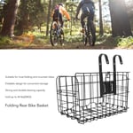 Folding Rear Bike Basket Wire Mesh Fold Up Detchable Front Rear Hanging Bik